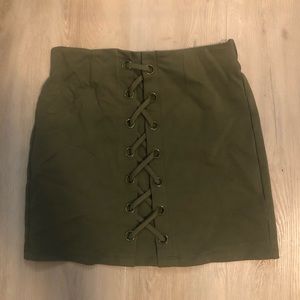 Olive Green Mini Skirt